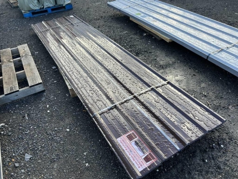 2025 Brown 12x3 Metal Roof Panels, Qty. 30