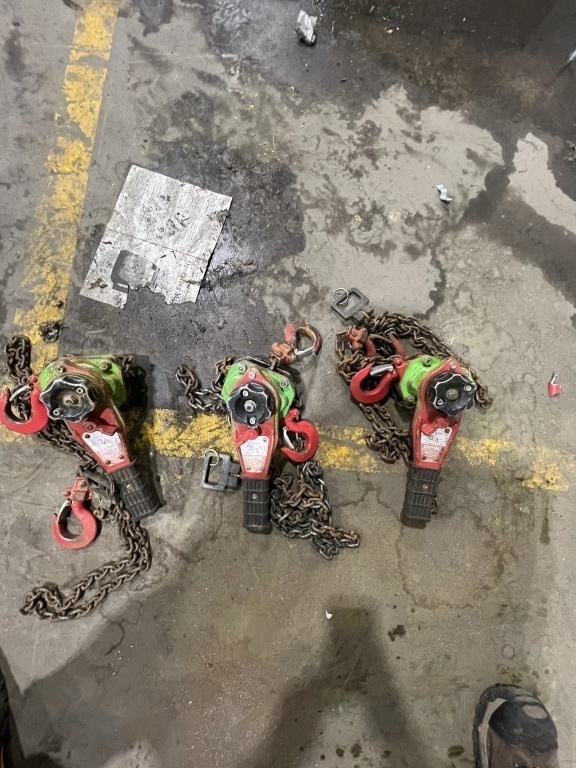 Coffing 3/4 Ton Chain Hoist, Qty. 3