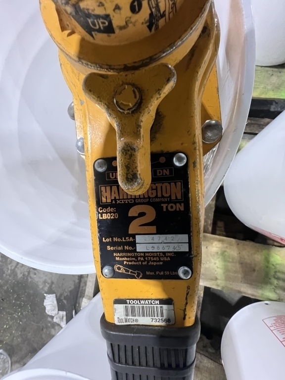 Badger & Harrington Chain Hoist, Qty. 2