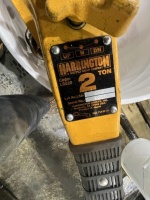 Harrington LB020 2 Ton Chain Hoist Qty 2