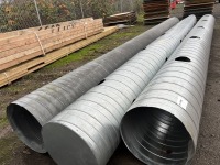 20' x 18" HVAC Ducting Pipes, Qty. 3