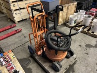RackStak Hand Truck & Ridgid Shop Vacuum