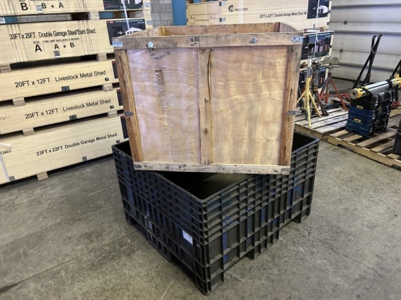 Plastic & Wood Crates, Qty. 2