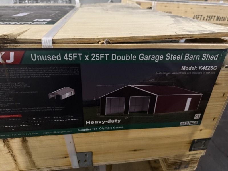 2025 AllMetal K4525G Double Garage Barn Shed