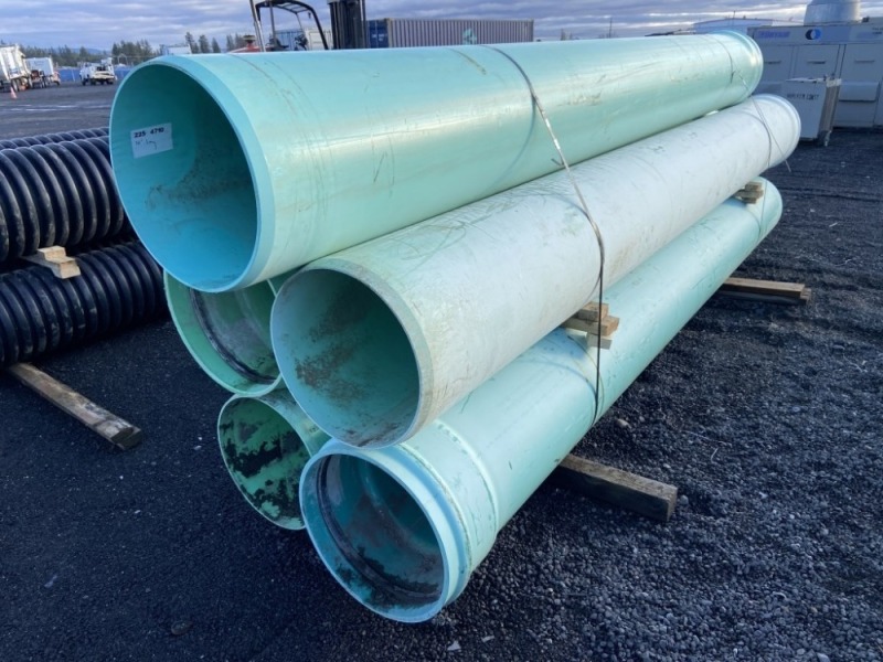 14' Sewer PVC Pipes, Qty. 5