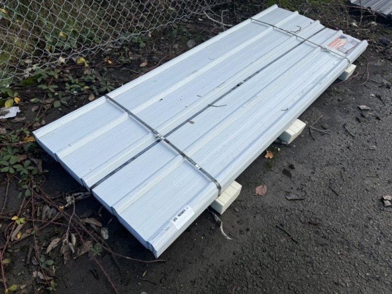 2025 White 8x3 Metal Roof Panels, Qty. 70