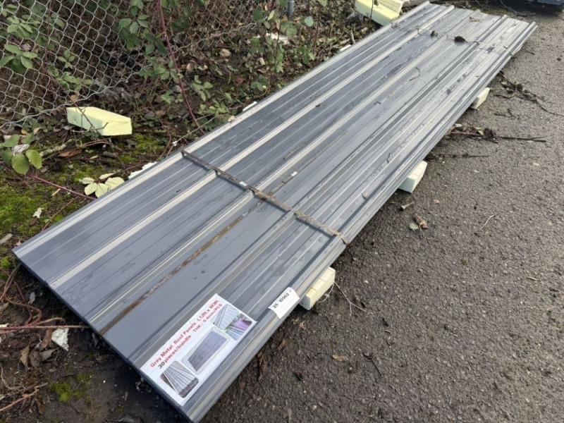 2025 Gray 12x3 Metal Roof Panels, Qty. 30