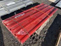 2025 Red 8x3 Corrugated Roof Panels, Qty. 30
