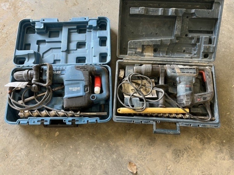 Bosch & Hercules Rotary Hammers, Qty. 2