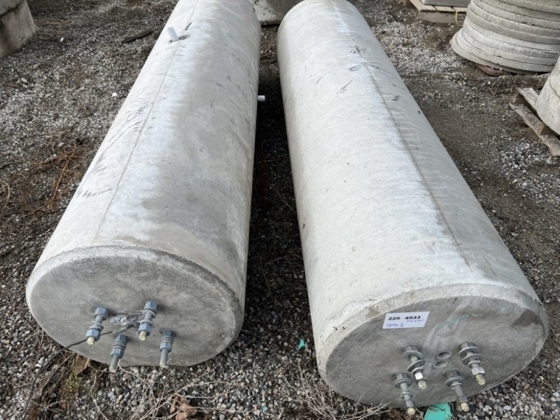 Concrete Light Pole Bases, Qty. 2