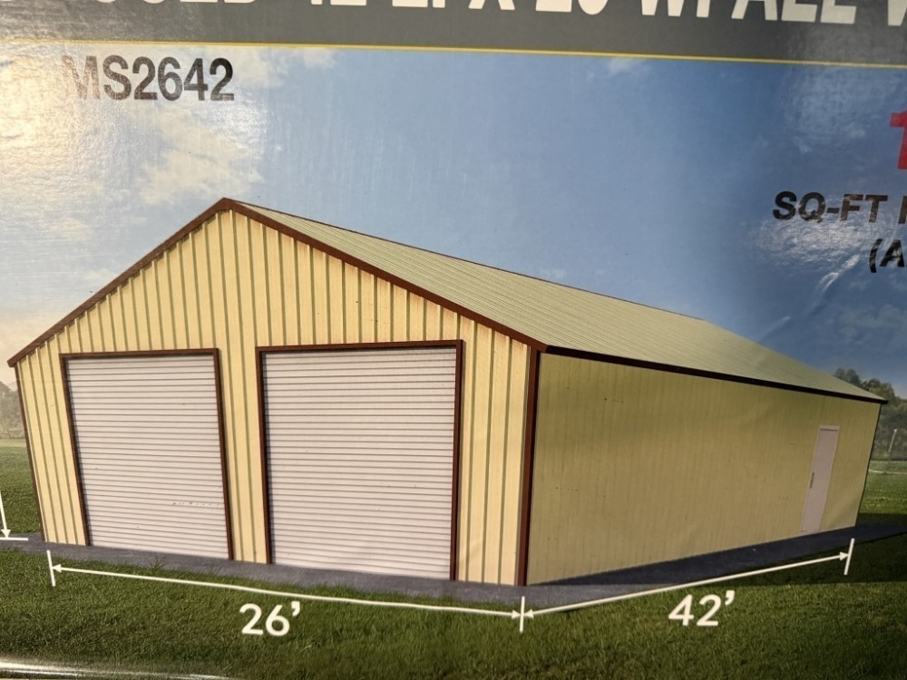 2025 Rhino AGR-MS2642 Double Garage Barn Shed | J. Stout Auction