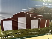 2025 AllMetal K4230G Triple Garage Barn Shed