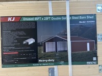 2025 AllMetal K4525G Double Garage Barn Shed