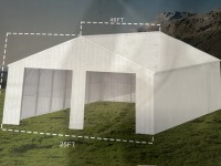 2025 AllMetal K4525 Double Garage Barn Shed