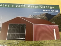 2025 AllMetal K2545G Single Garage Barn Shed
