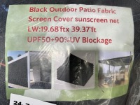 2025 Fabric Patio Screen - Black
