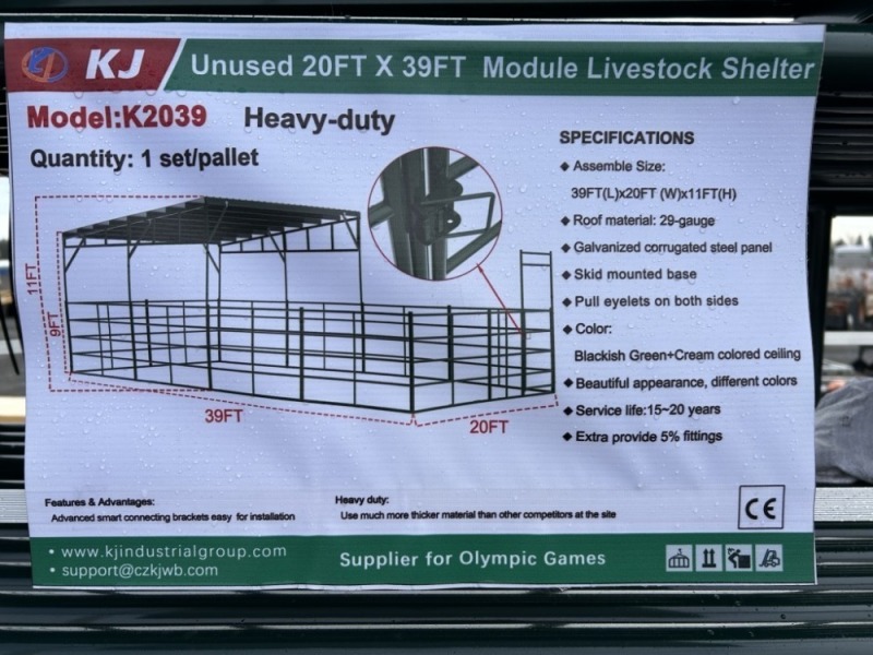 2025 AllMetal K2039 Modular Livestock Shelter