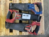Milwaukee Reciprocating Sawzalls, Qty. 3