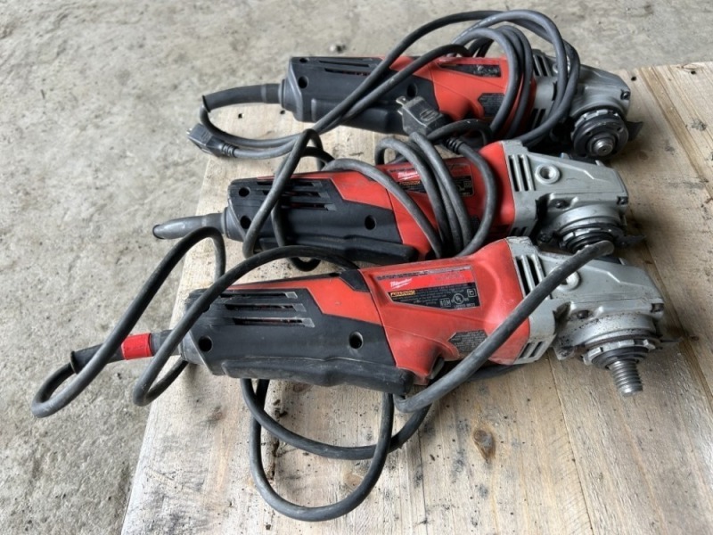 Milwaukee 5" Angle Grinders, Qty. 3