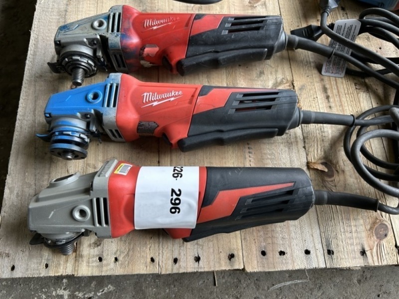 Milwaukee 5" Angle Grinders, Qty. 3