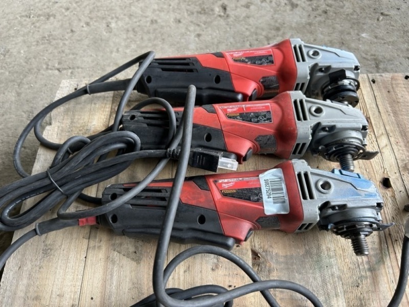 Milwaukee 5" Angle Grinders, Qty. 3