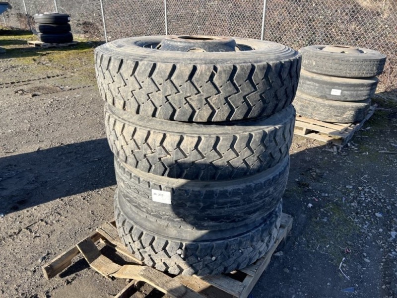 12R22.5 Dually Tires, Qty. 4