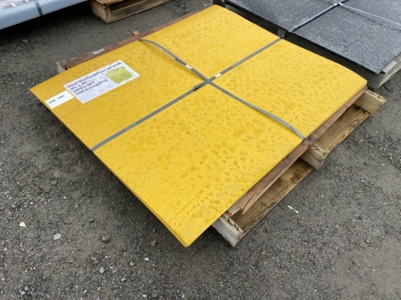 2025 Yellow 3' x 4' Steel Diamond Plate Qty20