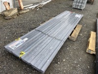 2025 Grey 12' x 3' Metal Roof Panels, Qty. 70