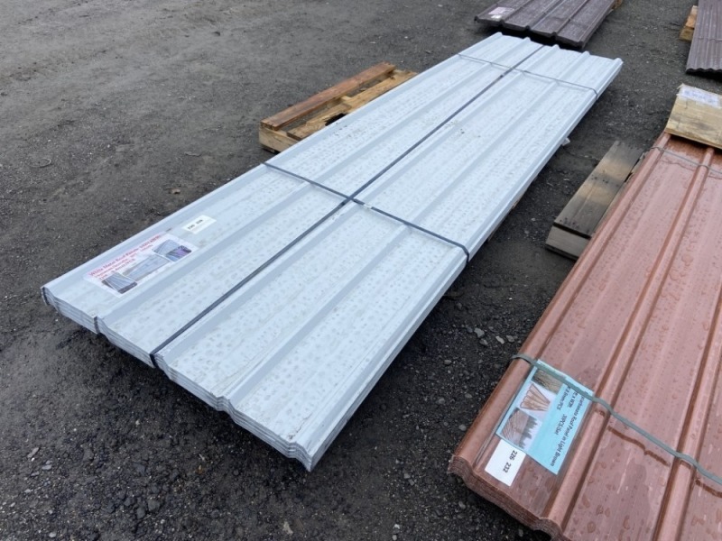 2025 White 12' x 3' Metal Roof Panels Qty 70