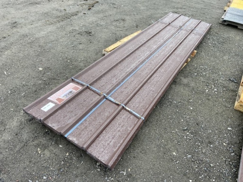 2025 Brown 12' x 3' Metal Roof Panels Qty. 30