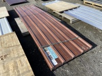 2025 Brown 12' x 3' Poly Roof Panels, Qty. 30