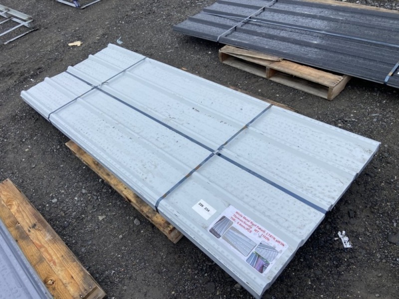 2025 White 8' x 3' Metal Roof Panels, Qty. 70