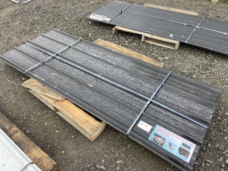 2025 Black 8' x 3' Metal Roof Panels, Qty. 30