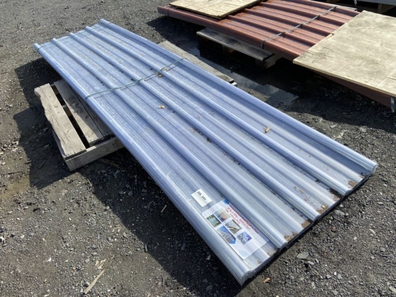 2025 Clear 3' x 12' Poly Roof Panels, Qty. 30