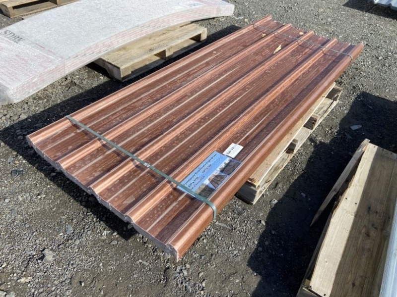 2025 Brown 8' x 3' Poly Roof Panels, Qty. 30