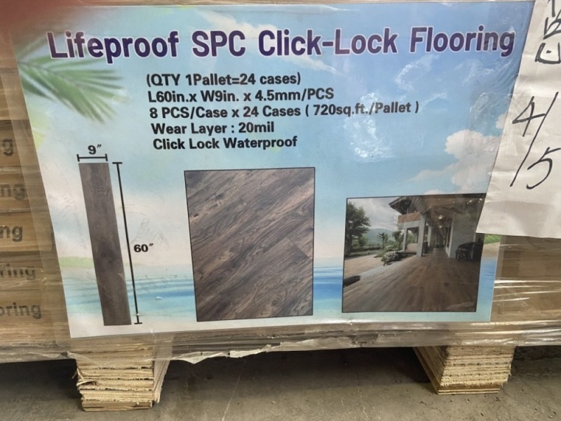 2025 Lifeproof Click-Lock Flooring, Qty. 192