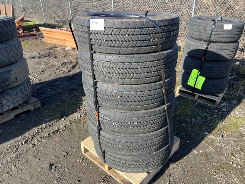 Continental 225/70R19.5 Tires, Qty. 6