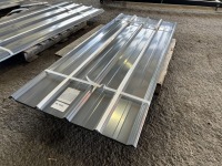 2025 Grey 6.5' x 3' Metal Roof Panels Qty 30
