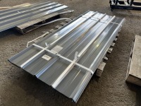 2025 Grey 6.5' x 3' Metal Roof Panels Qty 30