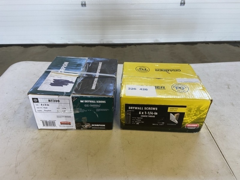 Bugle Head Drywall Screws, Qty. 2 Boxes