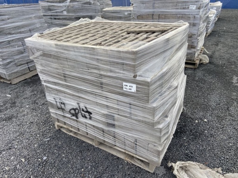 4" Split Face 3 Grid Blocks, Qty. 140