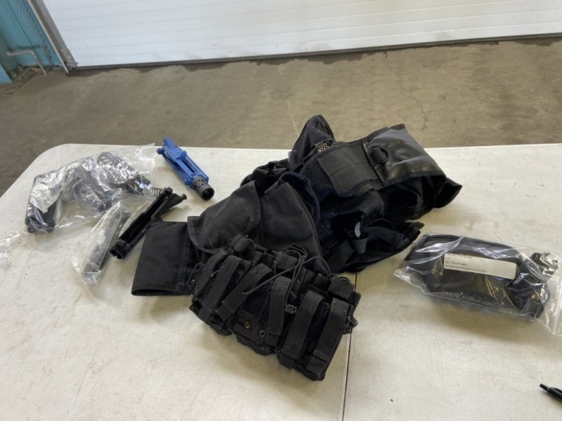 Tactical Vest, Binoculars & Rifle Parts