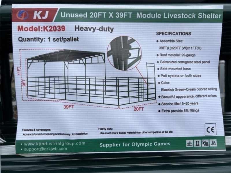 2025 AllMetal K2039 Modular Livestock Shelter