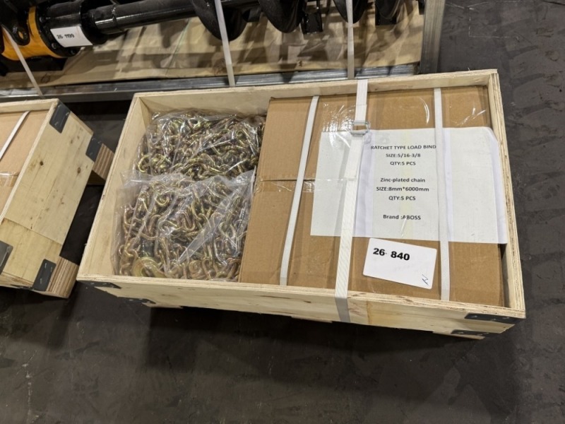 2025 Aboss Chains & Ratchet Binders, Qty. 5