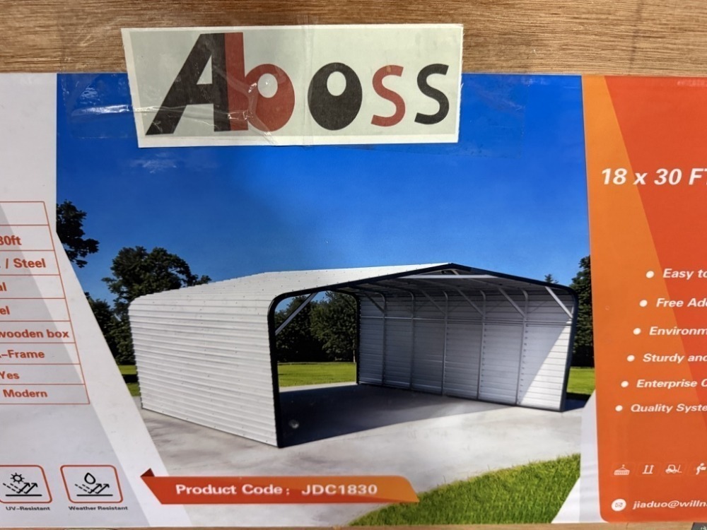 2026 Aboss JDC1830 Steel Carport | J. Stout Auction