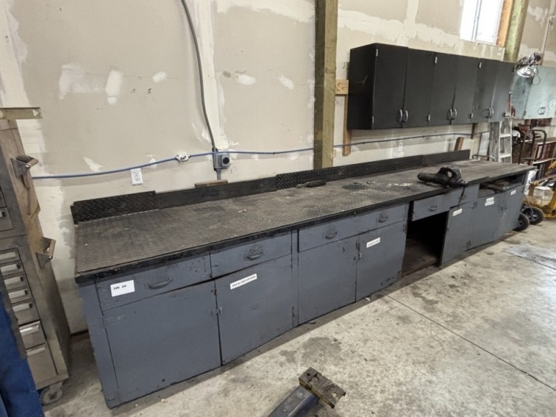 Work Table & Storage Cabinets