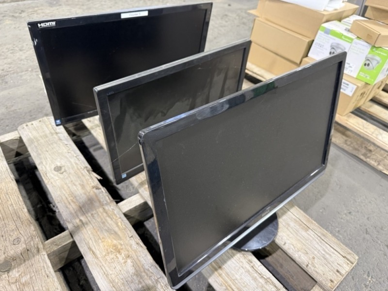 Sceptre, Dell & AOC PC Monitors, Qty. 3