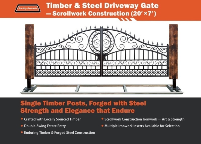 2026 EarthyGrounds Timber & Steel Gate