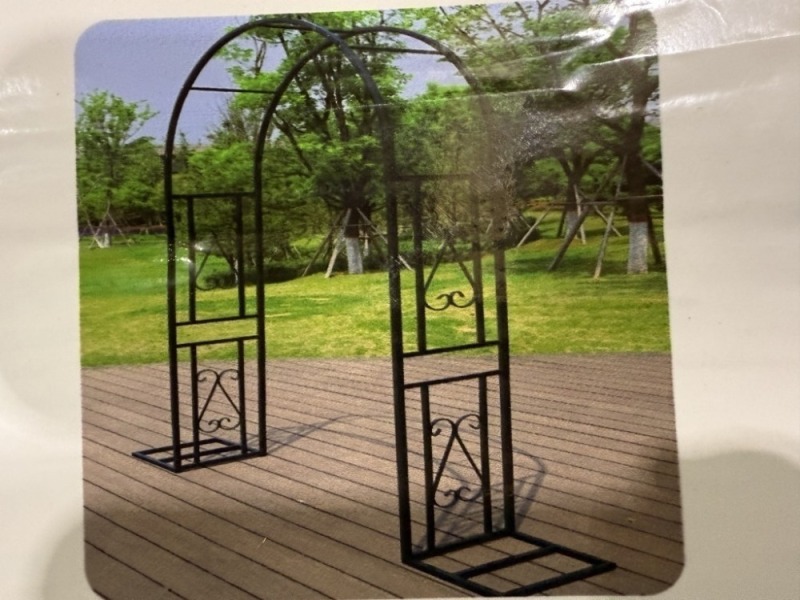 2026 Black Metal Garden Arbor Arch Trellis