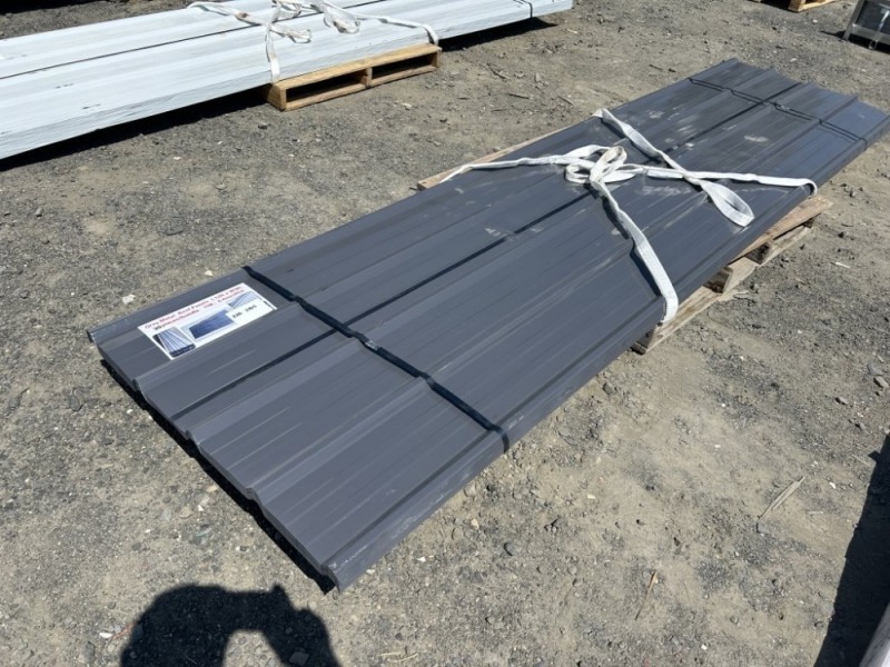 2026 Grey 12' x 3' Metal Roof Panels, Qty. 30